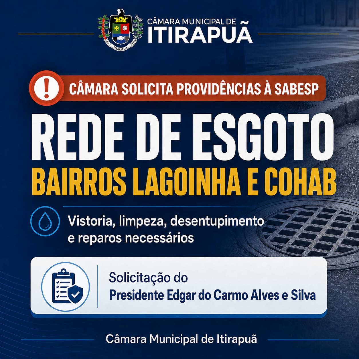 Câmara solicita providências à SABESP